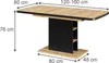 Esstisch Vicco Fenaro Schwarz/Eiche 120 x 80 cm mit offenen Produktbild-Vorschau 2