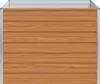 A front view of a raised garden bed with wood-like siding and metal frame. Anteprima dell’immagine prodotto