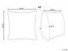 BELIANI Dekokissen 2er Set Grau Baumwolle 45 x 45 cm mit Produktbild-Vorschau 3