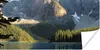MuchoWow® Poster Schneebedeckte Berge und Wälder spiegeln Produktbild-Vorschau 1