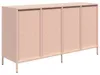 vidaXL Sideboard Rosa 135x39x73,5 cm Kaltgewalzter Stahl Produktbild-Vorschau 7