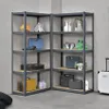 Metalowy regał półkowy, 180 x 90 x 40 cm, czarny Podgląd zdjęcia produktu 9