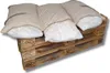 A set of pallet cushions on a wooden pallet. Produktbild-Vorschau