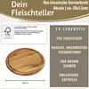 LS-LebenStil Fleischteller 25cm Rund Akazie Holz Steakbrett Produktbild-Vorschau 2