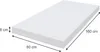 A white mattress with dimensions indicated by text and arrows. Voir les images du produit