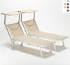 Two beige beach chairs with sunshades are shown against a white background. Produktbild-Vorschau