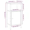 vidaXL Noční stolek Grey Sonoma Oak 41x31x80 cm Dřevěný Náhled obrázku produktu 7