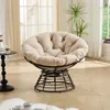 Fotel Papasan z obrotem o 360°, miękka poduszka, beżowy Podgląd zdjęcia produktu 10