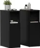 Two black bedside tables are shown side-by-side against a white background. Náhľad obrázku produktu