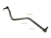 A metal steering rod with black connectors, shown against a white background with measurement annotations. Anteprima dell’immagine prodotto