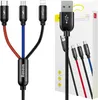 Cavo USB Baseus 3W1 Usb-C / Lightning / Micro 3A 1,2M Anteprima dell’immagine prodotto 7