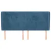 vidaXL Kopfteil mit Ohren Dunkelblau 203x23x118/128 cm Samt Produktbild-Vorschau 4