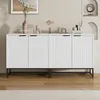 A white sideboard with fluted doors and black legs. Anteprima dell’immagine prodotto