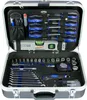 An open tool case filled with various tools. Produktbild-Vorschau