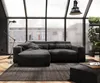 DELIFE Ecksofa Sirpio 230x155 cm Mikrofaser Schwarz Produktbild-Vorschau 2