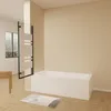 AICA 90cmx140cm Badewannenaufsatz Schwarz mit Blickdichten Produktbild-Vorschau 2