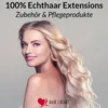 hair2heart Echthaar Tressen zum Einnähen Extensions glatt - Produktbild-Vorschau 2
