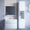 Badmöbel Badezimmer Set SOLO weiß mit Waschbecken Produktbild-Vorschau 1
