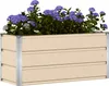 vidaXL Fioriera avorio 100 x 40 x 45 cm in acciaio Anteprima dell’immagine prodotto 3