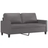2-Sitzer-Sofa Grau 140 cm Kunstleder Produktbild-Vorschau 1