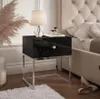 Nachtkastje BLANCO GLAMOUR, zwart hoogglanzend, met Productafbeelding-voorbeeld 1