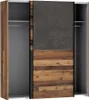 DAVIS Šatní skříň s posuvnými dveřmi 2-dveřová Old-Wood Náhled obrázku produktu 2