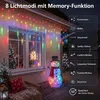 3,5 meter, 96 LED-ijspegellampjes, kleurrijke lichtgordijn, Productafbeelding-voorbeeld 3