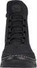 A close-up, front view of a black Rieker women's boot. Podgląd zdjęcia produktu