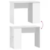 vidaXL Biurko białe 100x55x75 cm materiał drewnopochodny - Podgląd zdjęcia produktu 7