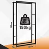 Półka na drewno do kominka Ikodm, 100 × 80 × 25 cm, metal, Podgląd zdjęcia produktu 2