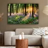 Wanddeko 120x80 cm - Wald - Blumen - Lavendel - Sonne - Produktbild-Vorschau 5