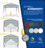 tillvex® 4X Parete laterale grigia per gazebo 3x3m e 3x6m | Anteprima dell’immagine prodotto 5