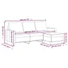 vidaXL 3-Sitzer-Sofa mit Hocker Schwarz 180 cm Kunstleder Produktbild-Vorschau 7