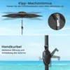 COSTWAY parasol 230 cm, parasol ogrodowy z korbką i 6 Podgląd zdjęcia produktu 6