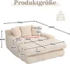 A diagram showing the dimensions of a sofa with various measurements indicated. Náhled obrázku produktu