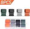 A set of 8 jaw exercisers in different colors, displayed both stacked and in a clear case. Náhľad obrázku produktu