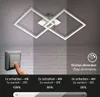 A ceiling light fixture is shown with different brightness levels indicated by a switch and text. Produktbild-Vorschau