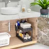Étagère sous lavabo 2 étages Organiseur de cuisine - Noir Voir les images du produit 8