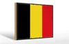 Holzschild Flagge Belgien 30x20cm Retro Flag of Belgium Produktbild-Vorschau 1