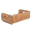 A wooden wine rack shown from a side angle against a white background. Produktbild-Vorschau