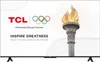 A television screen displaying marketing material for TCL, a worldwide Olympic partner. Voir les images du produit