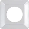 A white square wall plate with a circular cutout in the center, shown against a white background. Náhled obrázku produktu