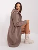 Rue Paris Langes Sweatshirt für Damen Teivance dunkelbeige Produktbild-Vorschau 1