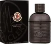 A bottle of Moncler Sunrise Pour Homme perfume and its packaging. Voir les images du produit