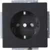 A black electrical outlet on a white background. Anteprima dell’immagine prodotto