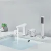 Robinetterie de baignoire, ensemble de 4 pièces argentées Voir les images du produit 1