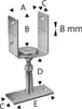 SIMPSON Strong-Tie piede di supporto PVDB 70x160x8mm STA Anteprima dell’immagine prodotto 3