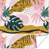MuchoWow® Poster Muster - Tiger - Rosa 50x50 cm - Produktbild-Vorschau 1