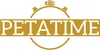 A logo with the text PETATIME, designed to look like a stopwatch. Produktbild-Vorschau