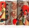 Orient 225x172 cm 5-dielny jednostranný paraván béžový Náhľad obrázku produktu 3